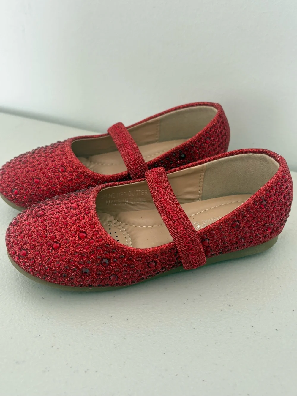 Sparkling Red Girls Mary Jane Dress Shoes